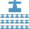 XIJEQOW 30 Pezzi Cerotti per Alluce Valgo, Tape Kinesiologico Professionale per Correzione e Sollievo, Nastro Sportivo Elastico e Traspirante, Impermeabile e Sottile, 9.3x9cm, Blu