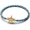 PANDORA Disney Toy Story 14k Gold-Plated Bracciale con pelle blu e marrone