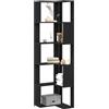 vidaXL Libreria Rovere Nero 50 x 50 x 179 cm, Scaffale Rectangolare, Perfetto per Il Soggiorno, Camera, Ufficio e Biblioteca, Design Moderno