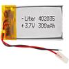 Liter energy battery Batteria 402035 LiPo 3.7V 300mAh 1.11Wh 1S 5C Liter Energy Battery per l'elettronica Ricaricabile Telefono Portatile Smartwatch Orologio GPS - Non adatto per Radiocomando 37x20x4mm (300mAh|402035)