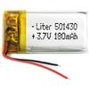 Liter energy battery Batteria 501430 LiPo 3.7V 180mAh 0.666Wh 1S 5C Liter Energy Battery per l'elettronica Ricaricabile Telefono Portatile Smartwatch Orologio GPS - Non adatto per Radiocomando 32x14x5mm (180mAh|501430)