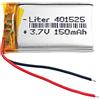 Liter energy battery Batteria 401525 LiPo 3.7V 150mAh 0.555Wh 1S 5C Liter Energy Battery per l'elettronica Ricaricabile Telefono Portatile Smartwatch Orologio GPS - Non adatto per Radiocomando 27x15x4mm (150mAh|401525)