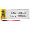 Liter energy battery Batteria 401030 LiPo 3.7V 110mAh 0.407Wh 1S 5C Liter Energy Battery per l'elettronica Ricaricabile Telefono Portatile Smartwatch Orologio GPS - Non adatto per Radiocomando 32x10x4mm (110mAh|401030)