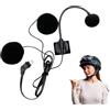 Generic Microfono interfono da casco, spugna ABS, 77 cm, 10 pin, per casco da moto, microfono, audio impermeabile, kit di ricambio per altoparlanti, per viaggi, ciclismo, equitazione
