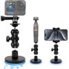 TYBYBB Supporto per cellulare auto ventosa compatibile con Gopro Hero 13/12/11/10/9/8, DJIOsmo Pocket 3 Action 5 4 3 Supporto a ventosa per auto, Insta 360 X4 X3 X2 Go 3 Pro Supporto Suction Cup Mount