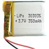 Liter energy battery Batteria 303035 LiPo 3.7V 350mAh 1.295Wh 1S 5C Liter Energy Battery per l'elettronica Ricaricabile Telefono Portatile Smartwatch Orologio GPS - Non adatto per Radiocomando 37x30x3mm (350mAh|303035)