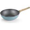 BRA Nordik | Wok 28 cm, alluminio forgiato, antiaderente | Adatto a tutti i tipi di piani cottura, induzione inclusa
