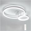 Osairous Plafoniera LED Soffitto Moderna, 42W 4725LM Lampadario Soffitto Rotondo con Telecomando Dimmerabile 3000K-6000K, Plafoniera LED in Acrilico per Soggiorno Cucina