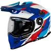 Just1 Casco Moto Integrale Adventure Just1 J34 Pro Globe Blu Fluo