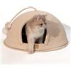 CheerPals Grotta per gatti e cuccia per gatti grande (53 cm) - Gatto stabile in robusto filo intrecciato, casetta per gatti 2 in 1 con coperchio rimovibile e cuscino lavabile, igloo antigraffio per