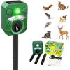 Joomouney Repellente per gatti, deterrente per gatti per giardini nel Regno Unito, deterrente a ultrasuoni con sensore PIR e flash 5 modalità di regolazione, IPX4, ricarica solare USB per cani, volpi