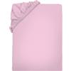 Herding babybest Jersey Lenzuolo con angoli, 60-70 x 120-140 cm, 100% cotone/jersey, rosa