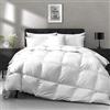 APSMILE Heavyweight Goose Feather Down Comforter Queen Size - Ultra-Soft Luxury 750 Fill-Power Hotel-Style Thicker Winter Duvet Insert for Colder Weather/Sleeper (90x90, White)