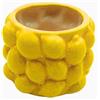 Dekohelden24 Vaso da fiori, vaso per piante, vaso da fiori, vaso per piante, vaso per limoni, vaso per orchidee, vaso da fiori effetto limone, in ceramica, 10 x 10 x 8 cm (lunghezza x larghezza x