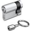 BASI Semicilindro triangolare da 10/30 mm con chiave ad ardiglione abbinata, cilindro triangolare, interno da 8 mm, per paletti di bloccaggio, vetrine, vigili del fuoco