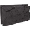 FRANKYSTAR Rushmore - Set 2 pannelli decorativi 3D da parete 120x60x9 cm effetto pietra impermeabili per interno e esterno in PU Grigio Antracite