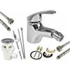JOJO1-SHOP Rubinetto monoforo bidet miscelatore monocomando da bagno ottone cromato 52330