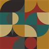 CRE8TIVE Carta da parati astratta geometrica colorata autoadesiva per camera da letto bagno 30,5 cm x 300 cm involucro in vinile vintage per mobili impermeabile metà secolo retrò carta da contatto per