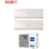 Haier AREA OCCASIONI 5078 Condizionatore Dual Split Haier Flexis Plus White 12+12 con 2U50S2SM1FA R-32 Wi-Fi Integrato Bianco