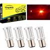 YONGMING 1157 BAY15D P21/5W 5630 33SMD LED Rosso Super Luminoso Retroilluminare, Lampadina a Segnale di Arresto Del Freno 9-26V 3.6W, 4 Pezzi