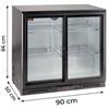 Vetrinetta Frigo da Banco/Retrobanco per Bibite, 197 L, +1°C/+10°C, Due Porte Scorrevoli, H 86, Classe B