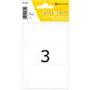 TopStick Etichette multiuso, 3 etichette per foglio, 5 fogli, 82 x 36 mm, 15 etichette, etichette autoadesive grandi, etichette adesive vuote per ufficio cucina casa, bianco