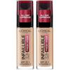 L'Oreal Paris L' Oreal Infallible 24hr Freshwear fondotinta liquido, 125 Natural Rose, 30ml (Confezione da 2)