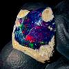 OPAL EMPIRE Opale Nero Grezzo Etiopia, Opale Fire Naturale 6 Ct 14x13 mm