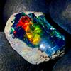 OPAL EMPIRE Opale Etiope Grezzo Nero, Pietra Naturale 3,50 ct 13x11 mm
