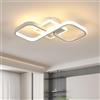 Comely Plafoniera LED quadrata a Soffitto, bianca, potenza di 36W, 4050LM. Design Moderno con 2 quadrati. Luce calda 3000K, adatta ad corridoio, cucina, camera da letto o soggiorno, 40,5cm
