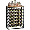 Dripex Portabottiglie da 30 bottiglie con Piano da Tavolo, Portabottiglie in metallo, vintage, Scaffale per Bottiglie Autoportanti per Cucina, Bar, Sala da Pranzo, 59 x 30 x 88 cm
