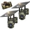 LEMNOI 2 pezzi Fotocamera da caccia 4G Fototrappola Solare con Scheda SIM Preinstallato