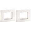 VIMAR 30943.00 Calotta da Parete IP55, 3 Moduli Linea, con Viti, per Scatole da Incasso, Bianco (Confezione da 2)