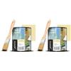 JOVIRA PINTURAS Chalk Paint - Vernice gessata all'acqua opaca + Pennello speciale per legno. Rinnovate i vostri mobili con creatività. (750 Millilitri, Vaniglia + Pennello) C-15-K (Confezione da 2)