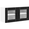 Heofavd Frontale per lavastoviglie Lucca per lavastoviglie da incasso, pannello in legno per armadio, cucina, moderno, rovere nero, 80 x 31 x 40 cm