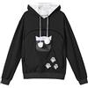 SHENGANG Felpa con cappuccio da donna con tasca per gatti, porta/trasportino per animali domestici/cani, cappotto con tasca grande, felpa con cappuccio a maniche lunghe, pullover (Colore: Rosa, Taglia
