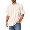 Re Tech UK - Maglietta da uomo in 100% cotone - Maglietta tinta unita pesante di alta qualità - T-shirt da uomo ampia vestibilità oversize - ideale per abbigliamento casual quotidiano e per le vacanze