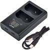 MYCANDY DSTE Caricatore doppio USB con display LCD Compatibile per EN-EL3E EN-EL3 e Nikon D30, D50, D70, D70S, D90, D80, D100, D200, D300, D300S, D700 Digital SLR Fotocamera