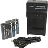 Dot.Foto LI-90B, LI-92B Premium 1270mAh Batteria (x2) & UC-92 tipo Caricabatterie USB Compatto per Olympus Tough TG-6 TG-5 TG-4 TG-3 TG-2 TG1 / XZ-2 / DS-2600, DS-9000, DS-9500 / para OM System TG-7