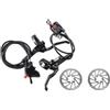 Generico Compatibile con Freno a Disco Idraulico Shimano MT200 MT201 M315 MTB, Leva Freno in Acciaio a 2 pistoncini e 3 Dita(LF950 RR1650 Split)
