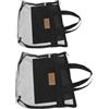 Healeved 2 Pezzi Borsa da Toilette con 2 Tasche in Poliestere Leggera e Resistente in Rete Nera Traspirante da Viaggio per Piscina e Brevi Soggiorni Estivi