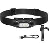 Buxuaaaa Impermeabile Fari a LED Fari Ricaricabili Piccola Potente Torcia Fari per Campeggio Ciclismo Corsa Piccola Torcia Potente