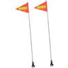 Healvian Asta per Bandiera per Carrello da Golf con Meccanismo di Rilascio Rapido e Striscia Riflettente di Sicurezza in Poliestere e Metallo Inossidabile per Terreno da Golf