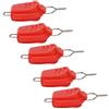 XUXHOU Clip Porta Filo da Pesca per Mulinello da Baitcasting, Materiale Compatto in Rame ABS con 4 Opzioni di Colore, Regalo per Gli Amanti della Pesca e Tappo Terminale del Filo (Rosso)