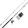Shakespeare SALT Estuary Enforcer Combo Set, canna da pesca e mulinello, combo spinning, custodia rigida, esche e attrezzatura finale, pesca costiera e costiera, blu e bianco, 2,40 m, 20-60 g