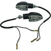 one by Camamoto coppia kit frecce (cod 77206148WCS coppia frecce 12 leds demon colore nero gambo corto omologate CE attacco universale compatibile con moto scooter cafe race motard enduro quad)
