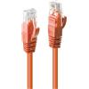 Lindy - Cavo patch - da RJ-45 (M) a RJ-45 (M) - 20,0 m - UTP - CAT 6 - stampato, senza ganci, a trefoli - arancione (48114)