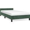 vidaXL Struttura letto senza materasso verde scuro 90x190 cm in velluto