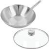 Demeyere Wok Demeyere Apollo 7 con coperchio in vetro - Ø 30 cm