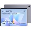 HUAWEI MatePad 11.5 S 2026 Tablet con Display PaperMatte ultra-luminoso 2.8K 144Hz, 12+256GB, Batteria da 8800 mAh, SuperCharge 40W, WiFi 6+, Bluetooth 5.2, Notes, GoPaint, Garanzia di 30 mesi